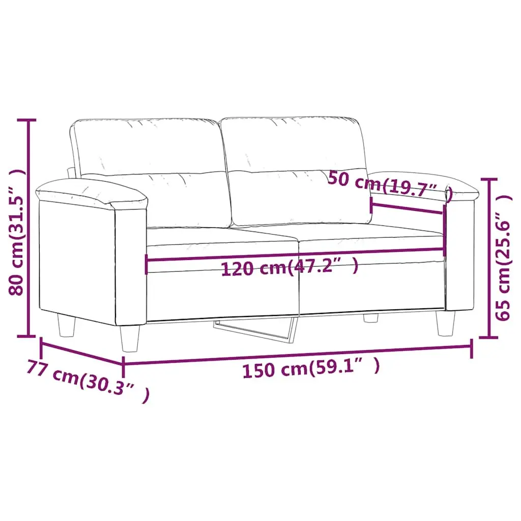 120cmBlackFauxLeatherModern2SeaterLoungeCouchSturdyMetalFrameLivingRoomFurniture