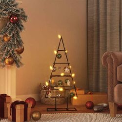 Practical Black Metal Christmas Tree Frame, 60cm Size