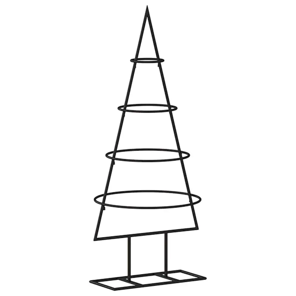 Metal Christmas Tree Decoration Frame Steel 60cm Black