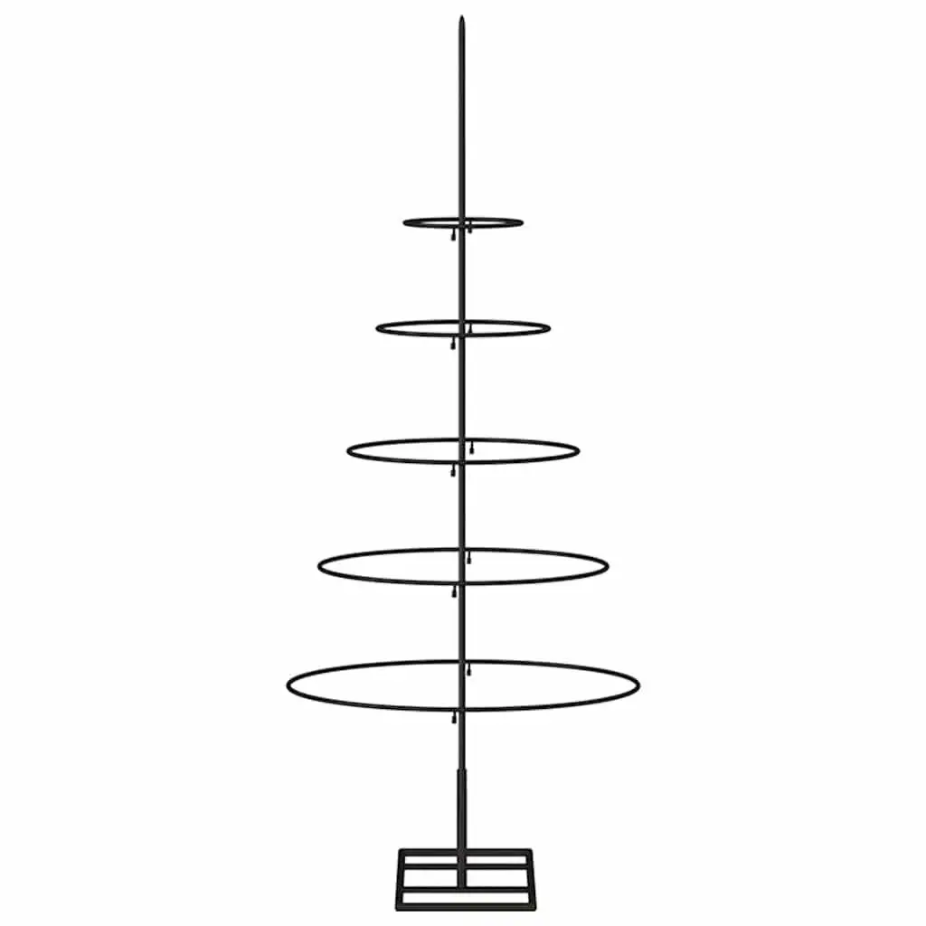 Metal Christmas Tree Decoration Stand Steel 90cm Black Modern DIY