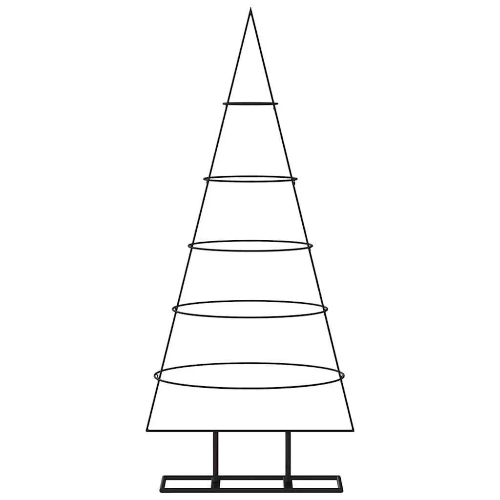 Black Metal Christmas Tree Frame 125cm Modern DIY Decoration Disassemblable