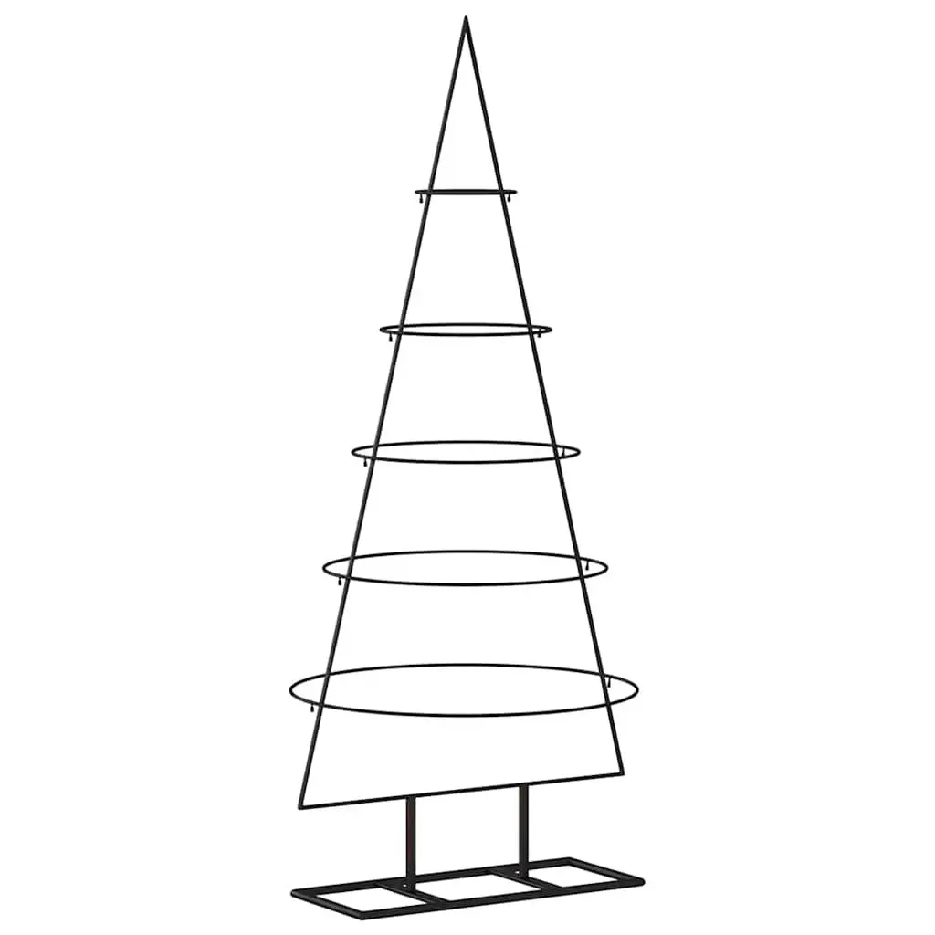 Black Metal Christmas Tree Frame 125cm Modern DIY Decoration Disassemblable