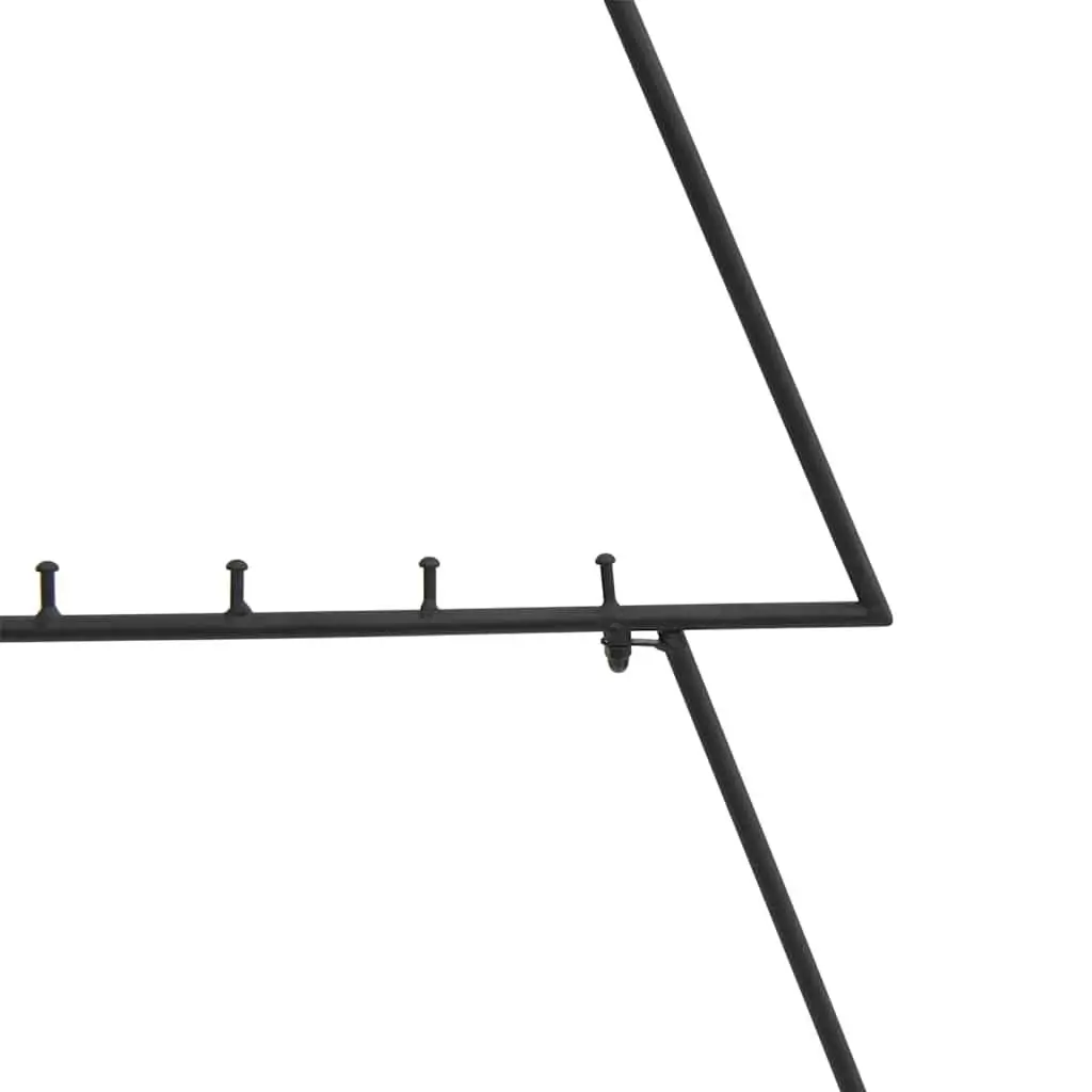 Metal Christmas Tree Frame Steel 125cm Black Modern DIY Decoration