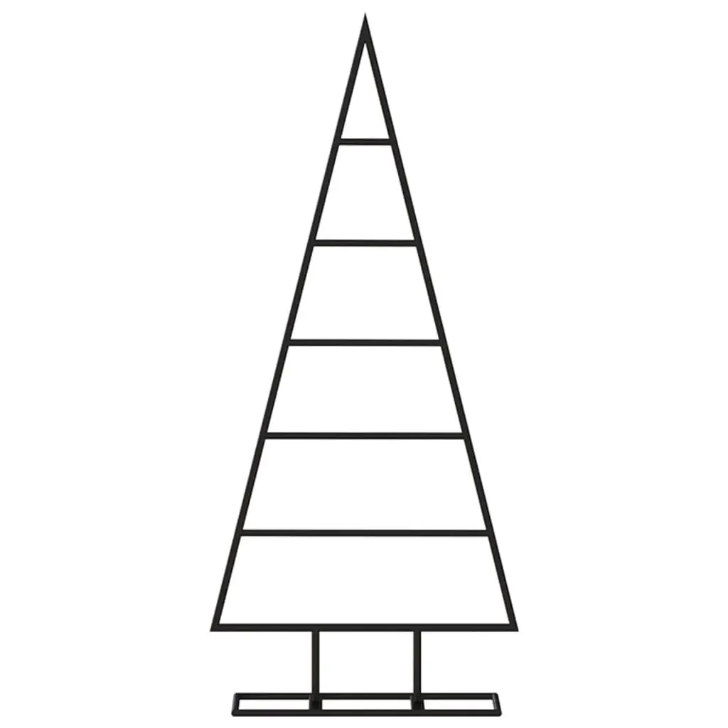 Metal Christmas Tree Decoration Steel 90cm Black DIY Seasonal Holiday Home Decor