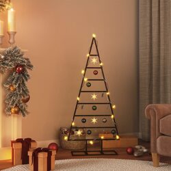 Versatile Black Metal Christmas Tree Frame - 125cm Tall