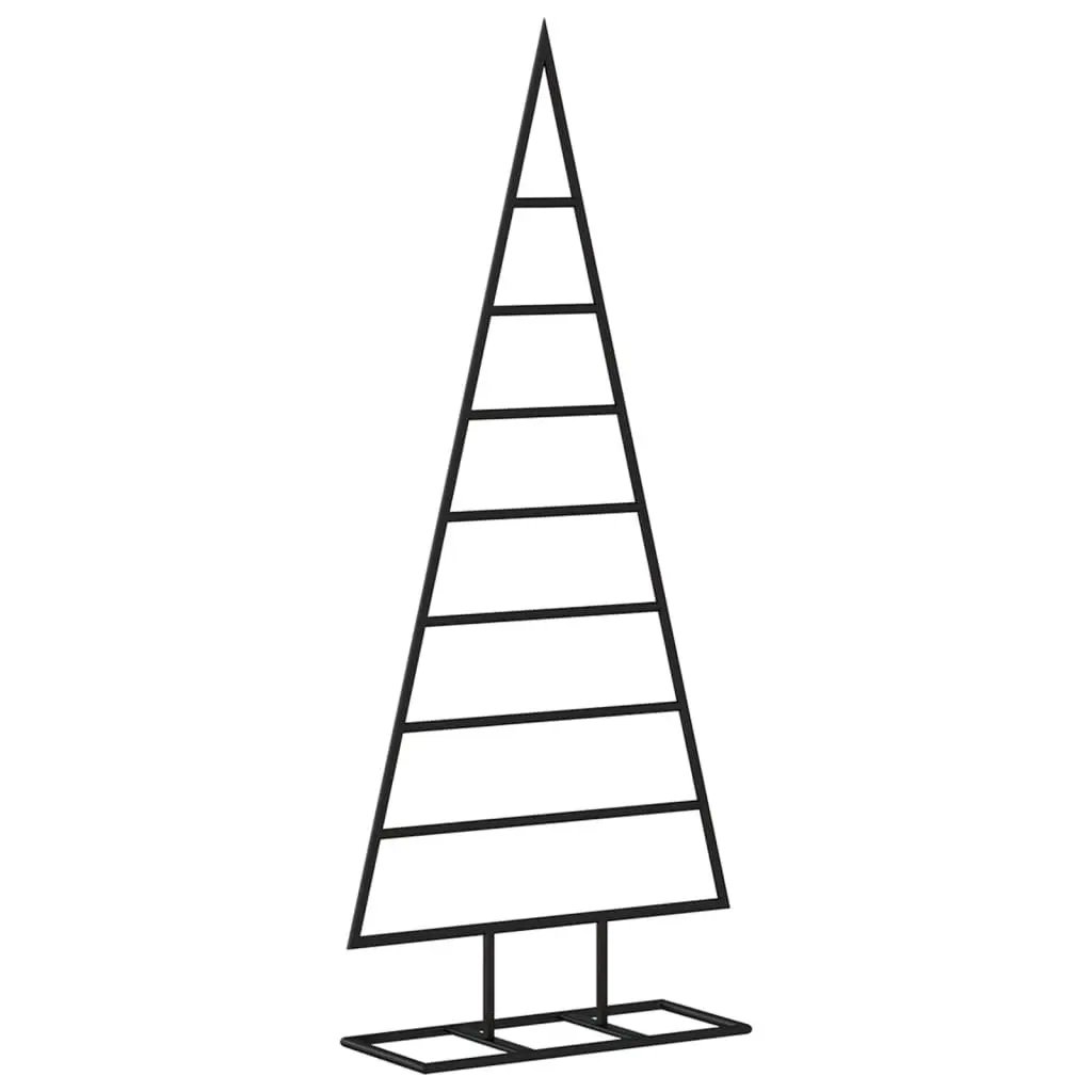 Metal Christmas Tree Frame Steel 125cm Black Modern DIY Holiday Decoration