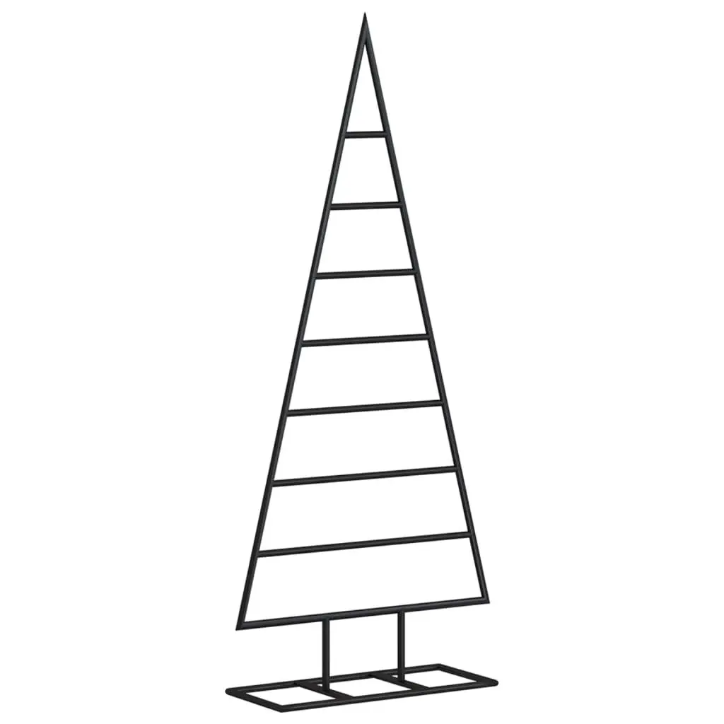 Metal Christmas Tree Frame Steel 125cm Black Modern DIY Holiday Decoration