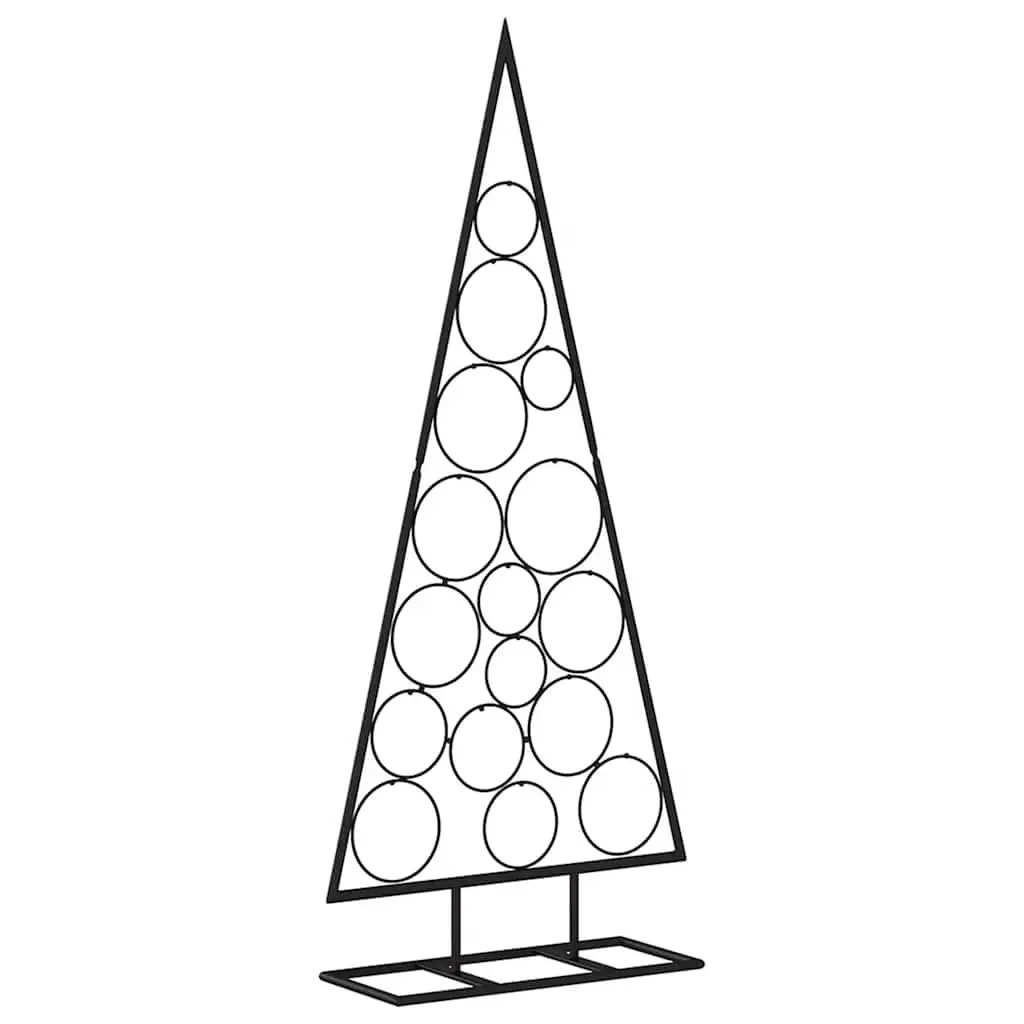 Metal Christmas Tree Frame Steel 125cm Black DIY Decoration
