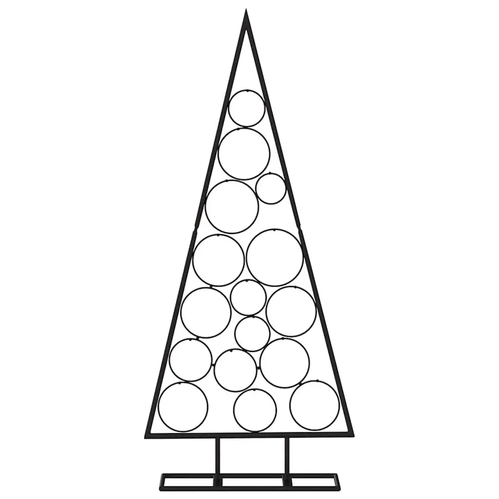 Metal Christmas Tree Frame Steel 125cm Black DIY Decoration