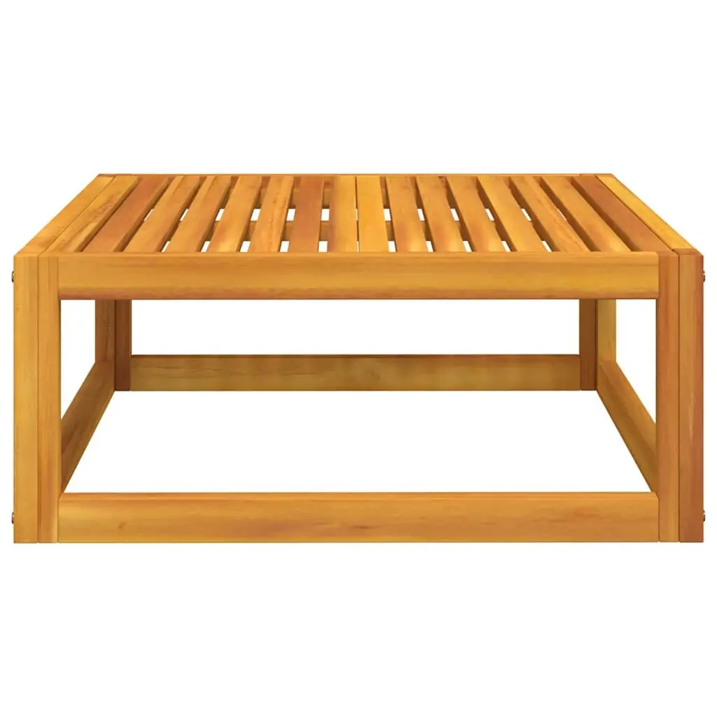 3 Piece Garden Lounge Set Solid Acacia Wood Grey Cushions Coffee Table