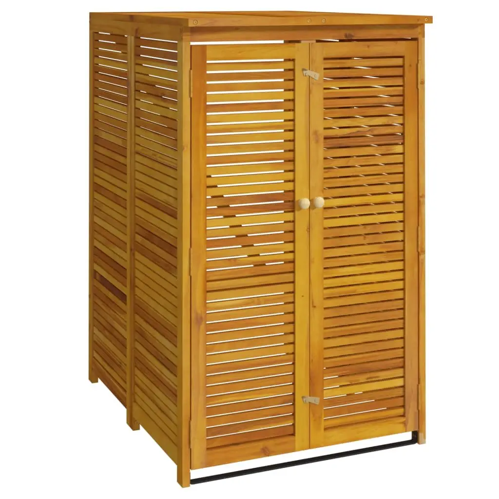 Solid Wood Garbage Bin Shed Single Waste Container Enclosure Garden Storage