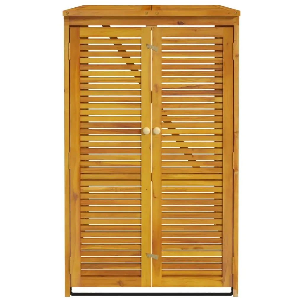 Solid Wood Garbage Bin Shed Single Waste Container Enclosure Garden Storage