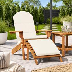 Practical Adirondack Garden Chair with Footrest