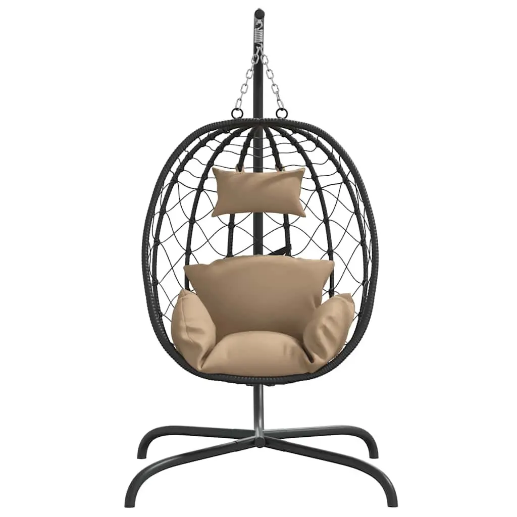 Hanging Egg Chair Outdoor Rattan Taupe