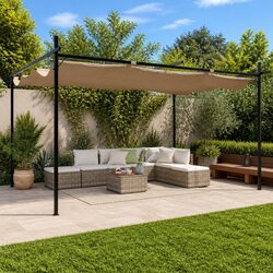 Versatile Pergola with Retractable Roof for Outdoor Use