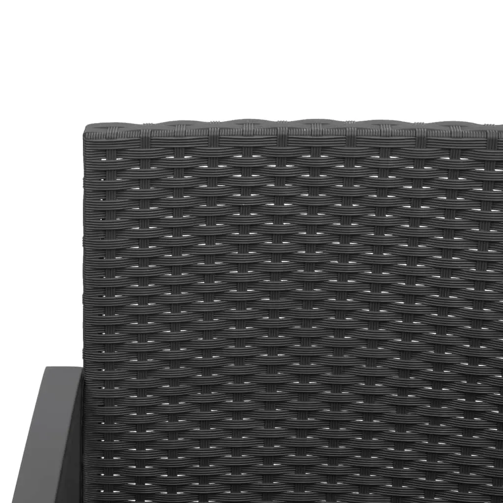 Garden Dining Set Steel 5 Piece Outdoor Furniture Patio Table Black Cushioned Chairs