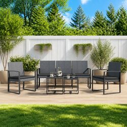 Versatile 5-Piece Garden Dining Set for Outdoor Use