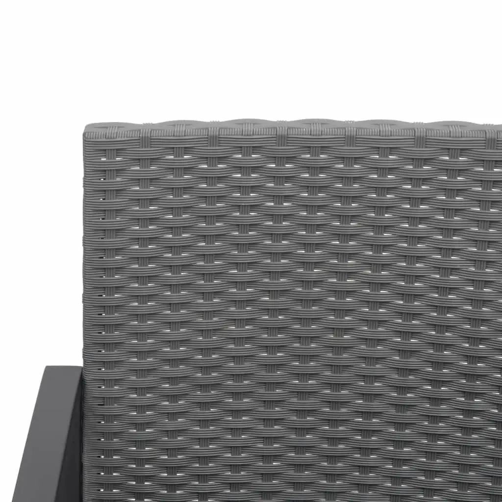 Garden Dining Set Modular Grey Rattan 5 Piece Outdoor Furniture with Cushions