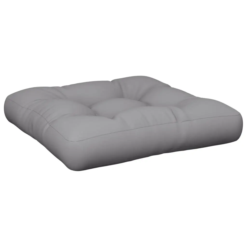 Pallet Cushion Polyester Fabric 50x50x12 cm Grey Outdoor Garden Sofa Seat Pad