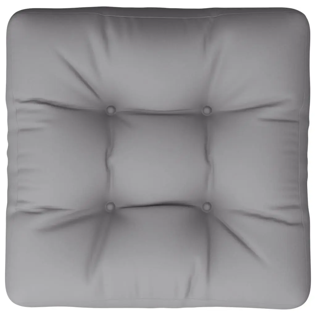 Pallet Cushion Polyester Fabric 50x50x12 cm Grey Outdoor Garden Sofa Seat Pad