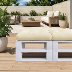 Versatile Cream Pallet Cushion for Home and Garden
