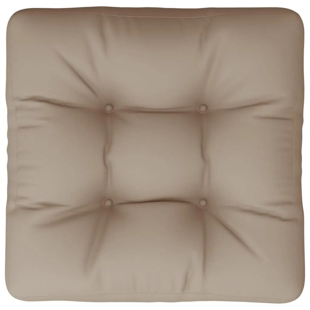 Pallet Cushion Polyester 50x50x12 cm Taupe Outdoor Garden Sofa Seat Pad