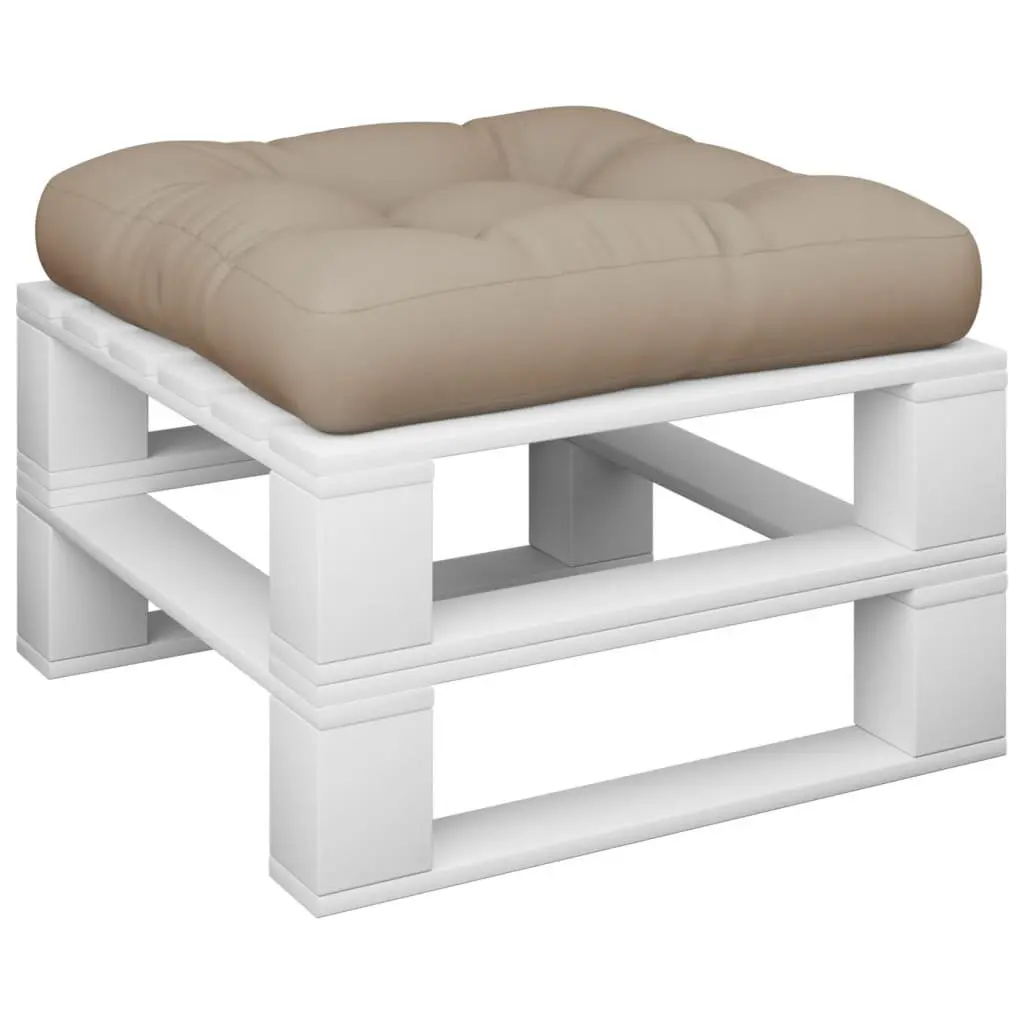 Pallet Cushion Polyester 50x50x12 cm Taupe Outdoor Garden Sofa Seat Pad