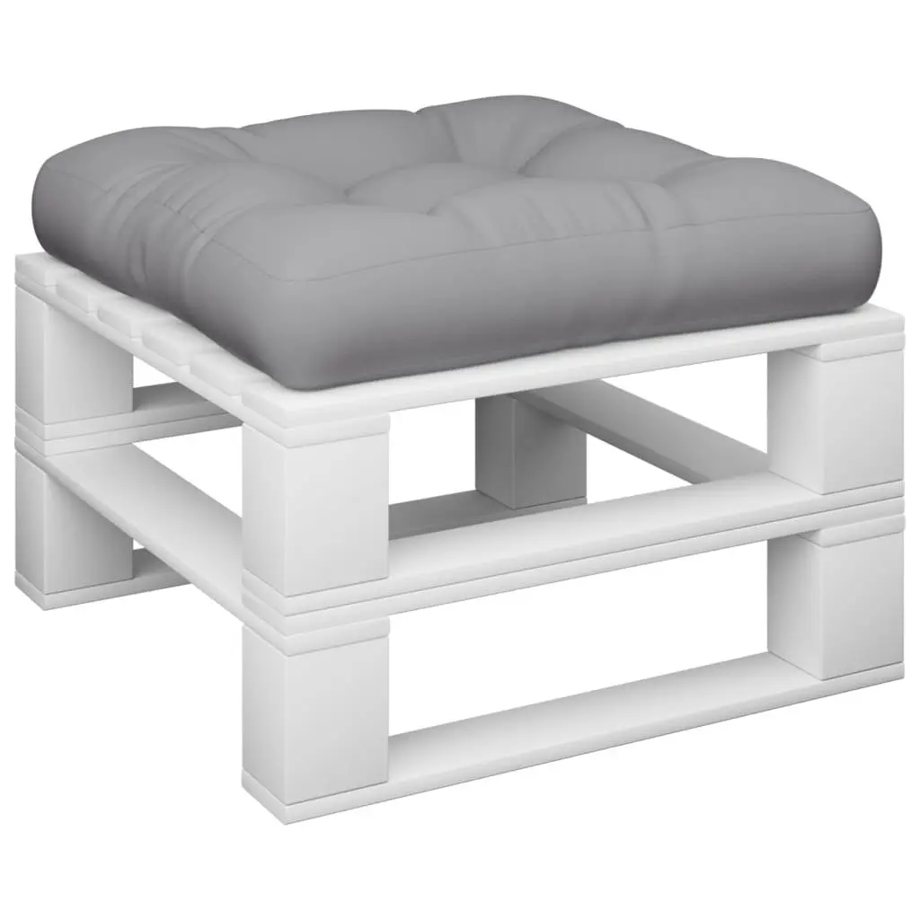 Pallet Cushion Polyester Fabric 60x60x12 cm Grey