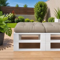 Versatile 60x60x12 cm Taupe Pallet Cushion for Everyday Use