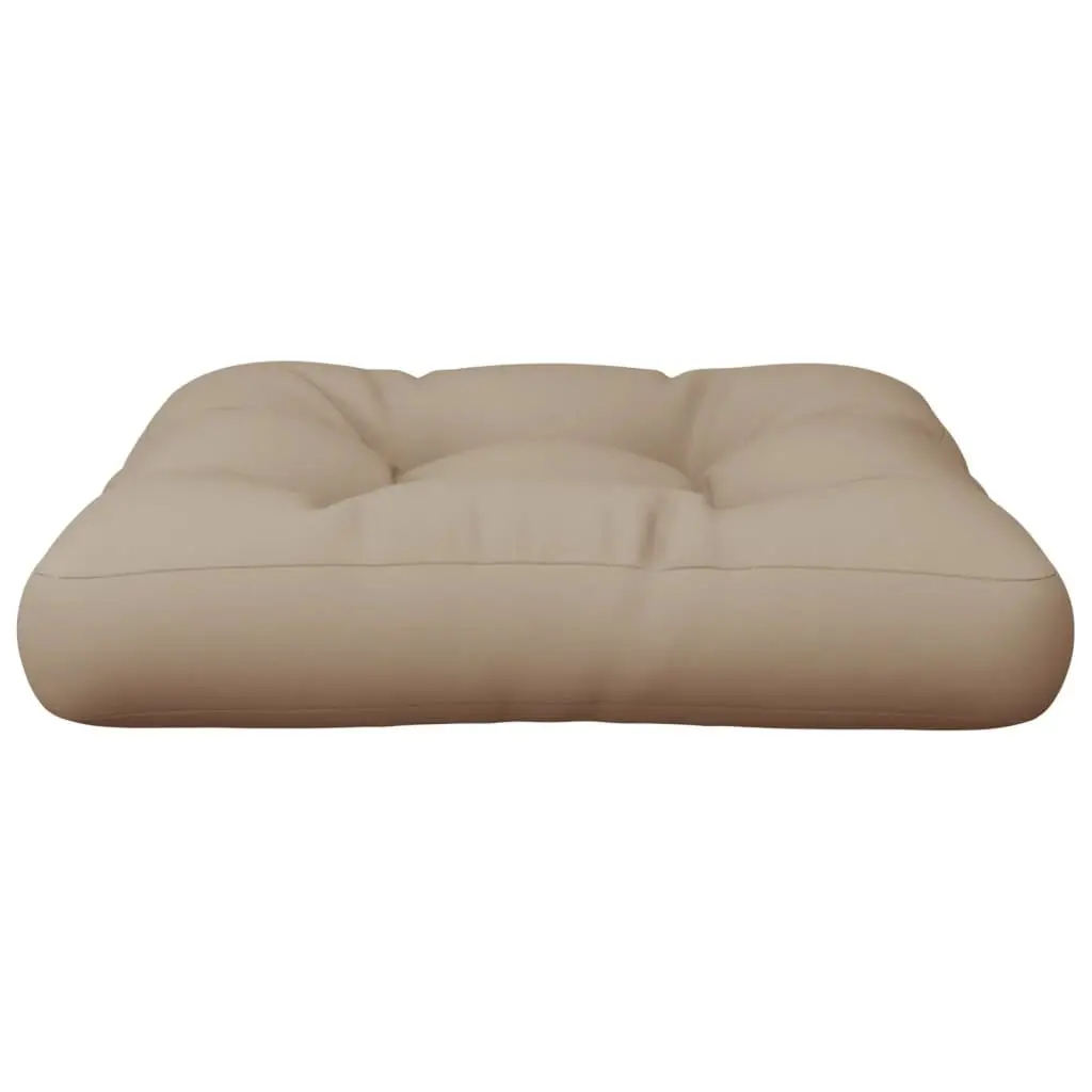 Pallet Cushion Polyester 60x60x12 cm Taupe Outdoor Garden Sofa Pad Chair Seat Cushion