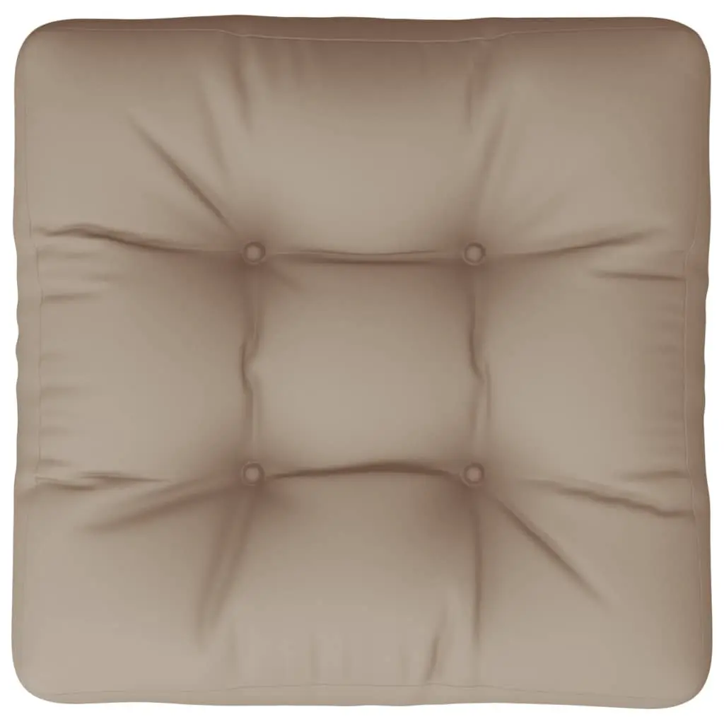 Pallet Cushion Polyester 60x60x12 cm Taupe Outdoor Garden Sofa Pad Chair Seat Cushion