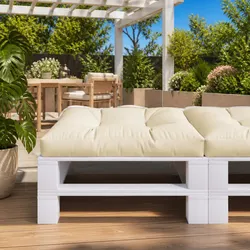 Cream Pallet Cushion 70x70x12 cm for Home Use