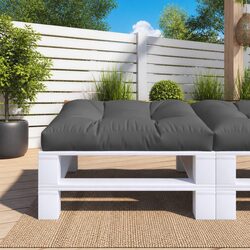 Practical Anthracite Pallet Cushion for Various Uses 80x80x12 cm