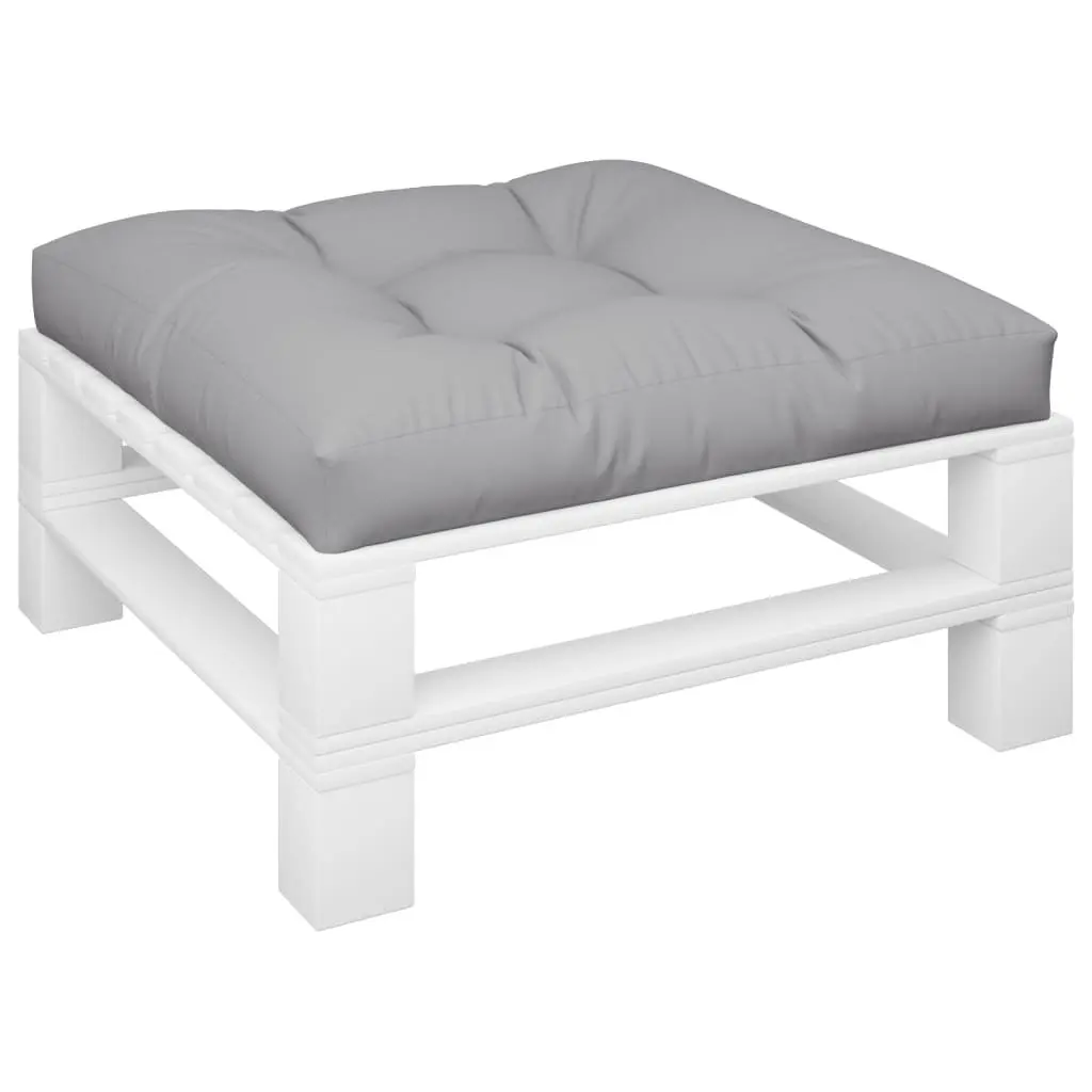 Pallet Cushion Outdoor Garden Sofa Seat Pad Grey 80x80x12cm Soft Filling Durable Polyester