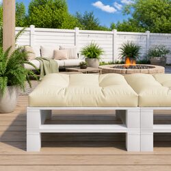 Functional Cream Pallet Cushion 80x80x12 cm for Sofas