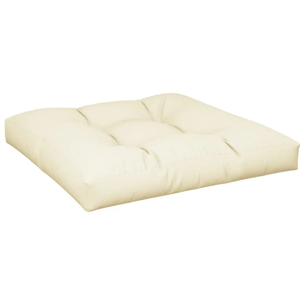 Pallet Cushion Polyester 80x80x12 cm Cream Outdoor Garden Sofa Pad Seat Cushion
