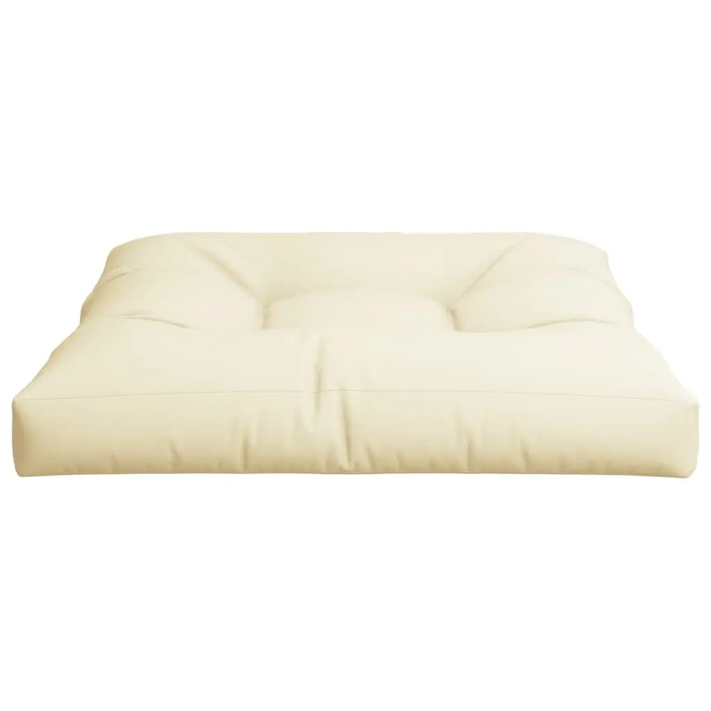 Pallet Cushion Polyester 80x80x12 cm Cream Outdoor Garden Sofa Pad Seat Cushion
