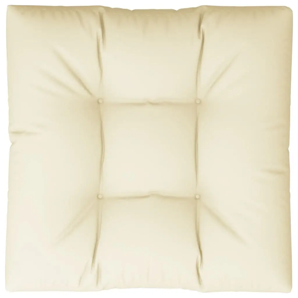 Pallet Cushion Polyester 80x80x12 cm Cream Outdoor Garden Sofa Pad Seat Cushion
