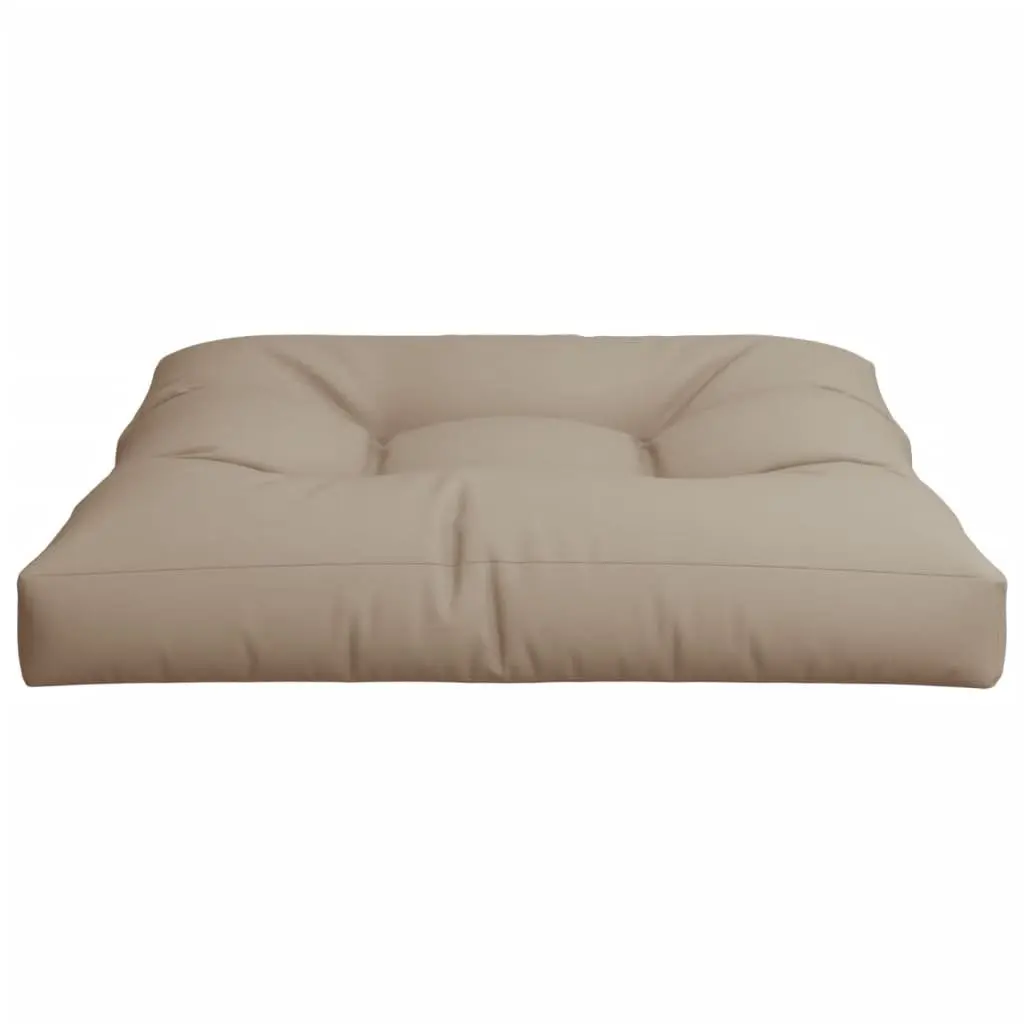 Pallet Cushion Polyester 80x80x12 cm Taupe Outdoor Garden Sofa Seat Pad Soft Filling