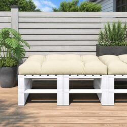 Practical Pallet Cushion Cream 120x80x12 cm for Home Use