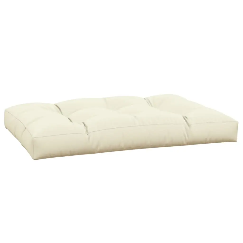 Pallet Cushion Polyester 120x80x12 cm Cream Outdoor Garden Sofa Seat Pad
