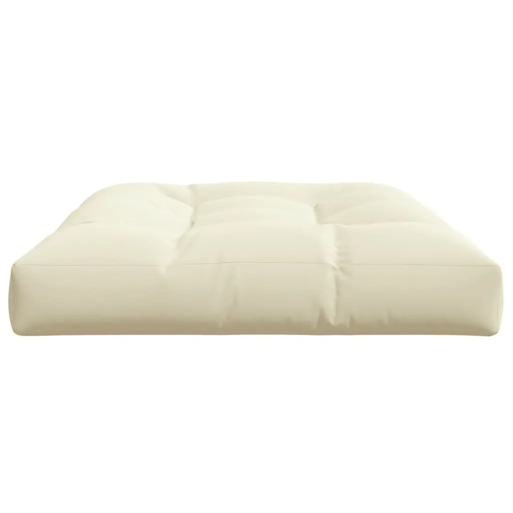 Pallet Cushion Polyester 120x80x12 cm Cream Outdoor Garden Sofa Seat Pad