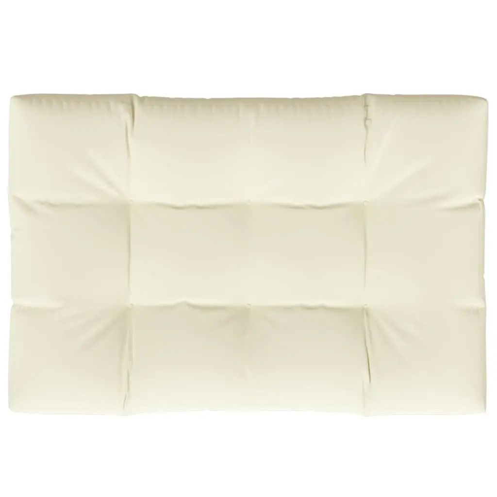 Pallet Cushion Polyester 120x80x12 cm Cream Outdoor Garden Sofa Seat Pad