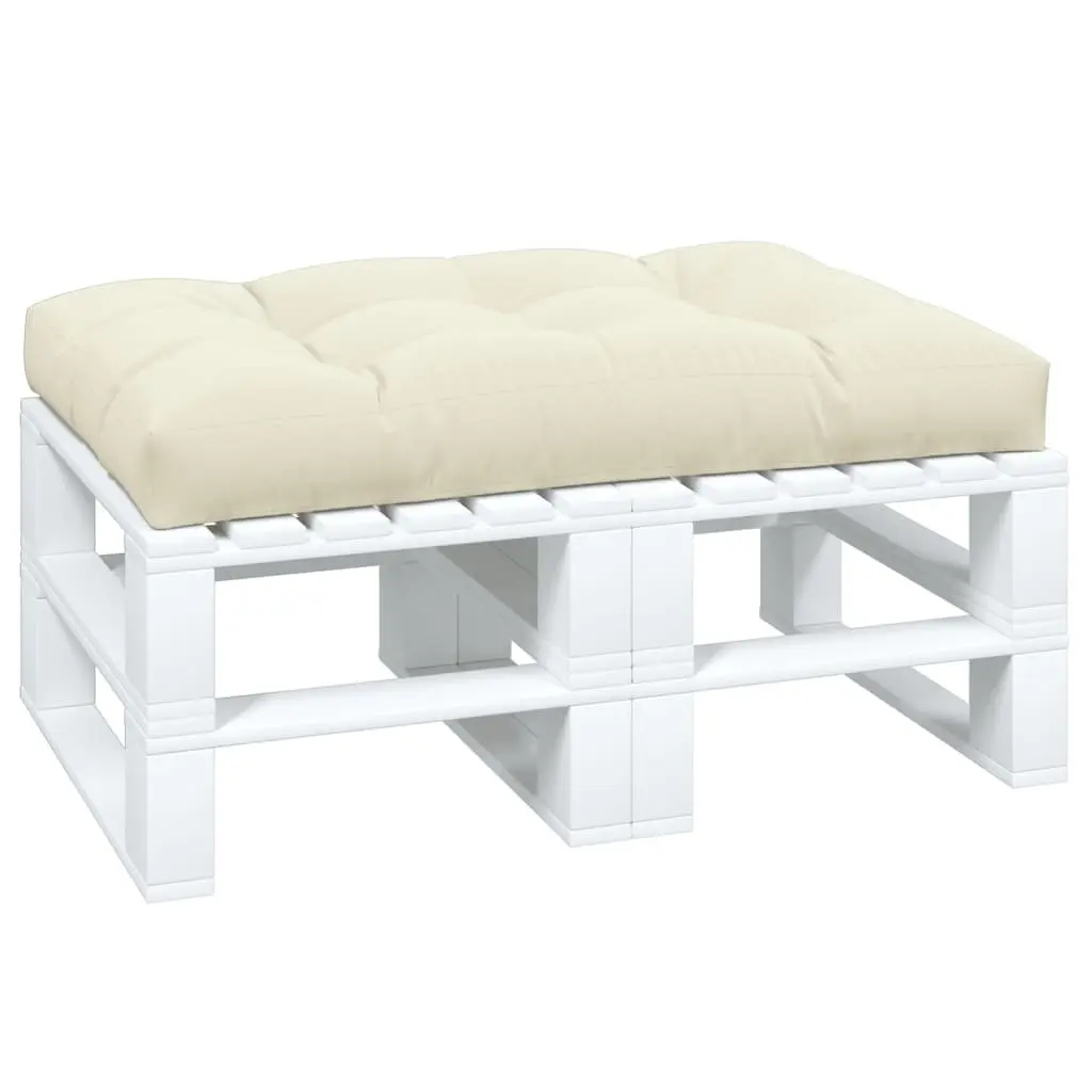 Pallet Cushion Polyester 120x80x12 cm Cream Outdoor Garden Sofa Seat Pad
