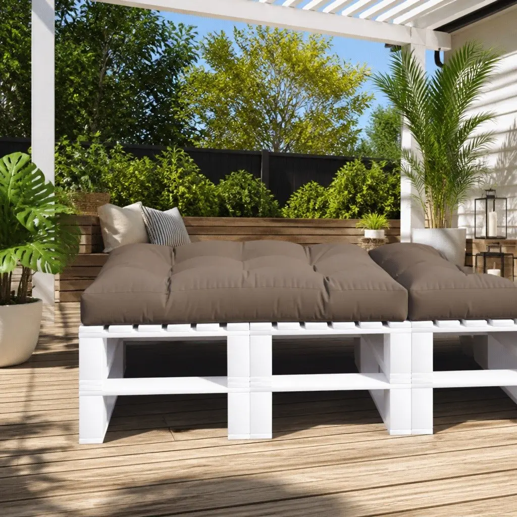 Pallet Cushion Taupe 120x80x12 cm Outdoor Garden Sofa Seat Pad Cushion