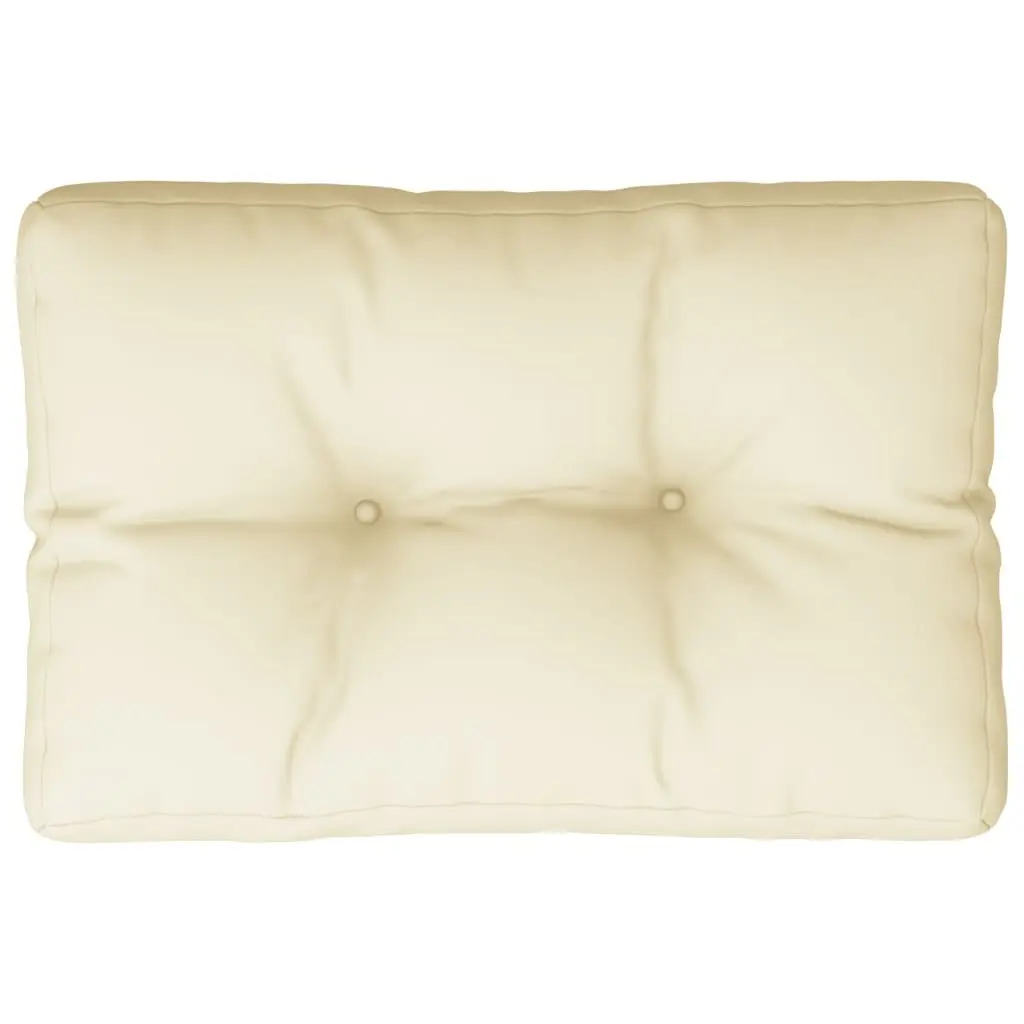 Pallet Cushion Polyester 50x40x12 cm Cream Outdoor Garden Sofa Chair Seat Pad