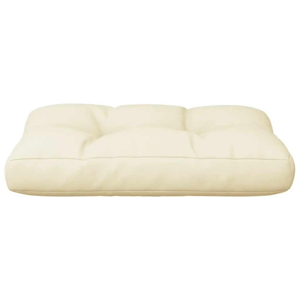 Pallet Cushion Polyester 50x40x12 cm Cream Outdoor Garden Sofa Chair Seat Pad