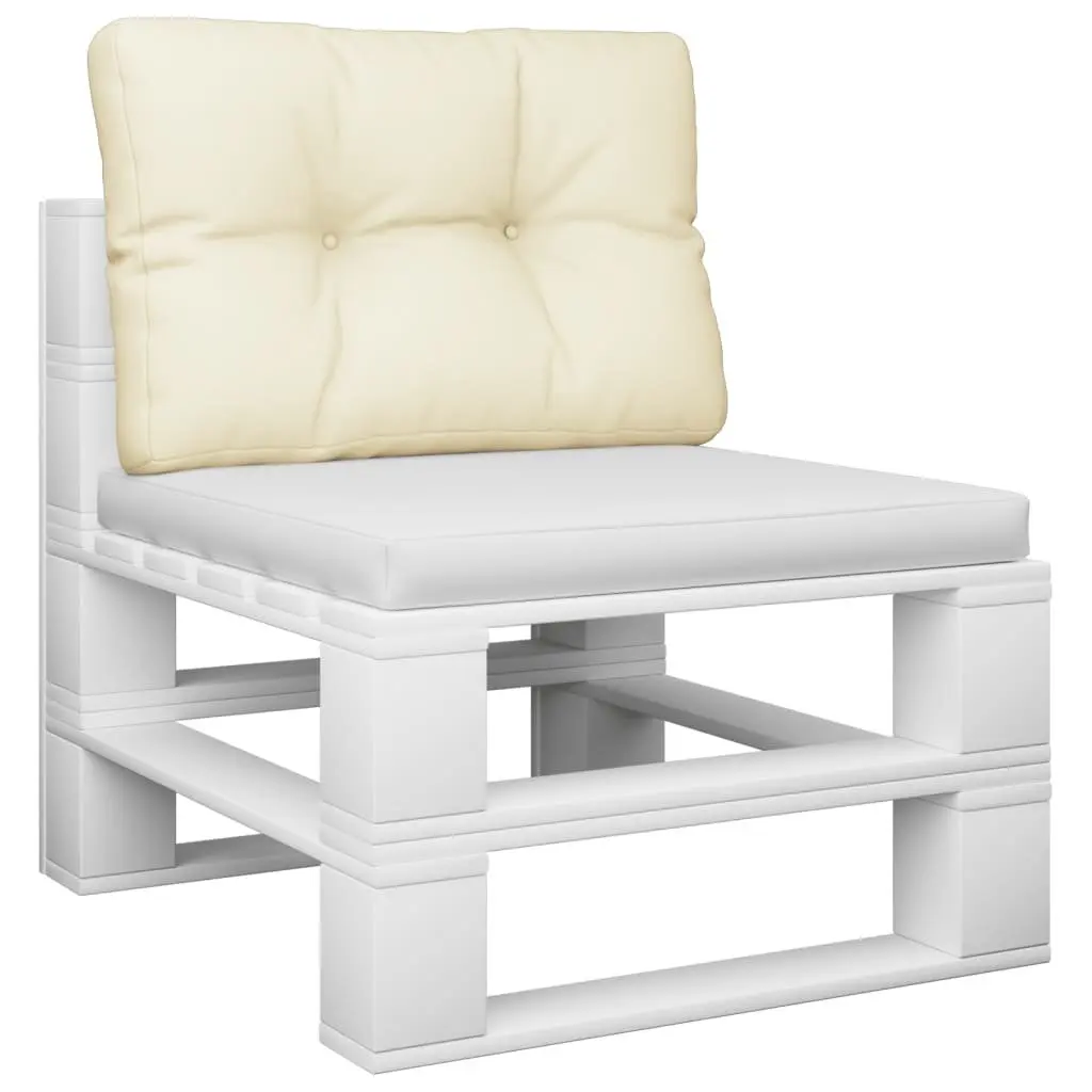 Pallet Cushion Polyester 50x40x12 cm Cream Outdoor Garden Sofa Chair Seat Pad