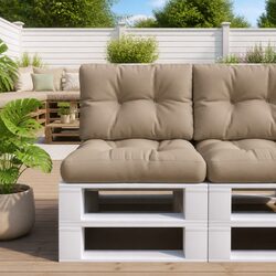 Versatile Taupe Pallet Cushion for Home and Garden Use