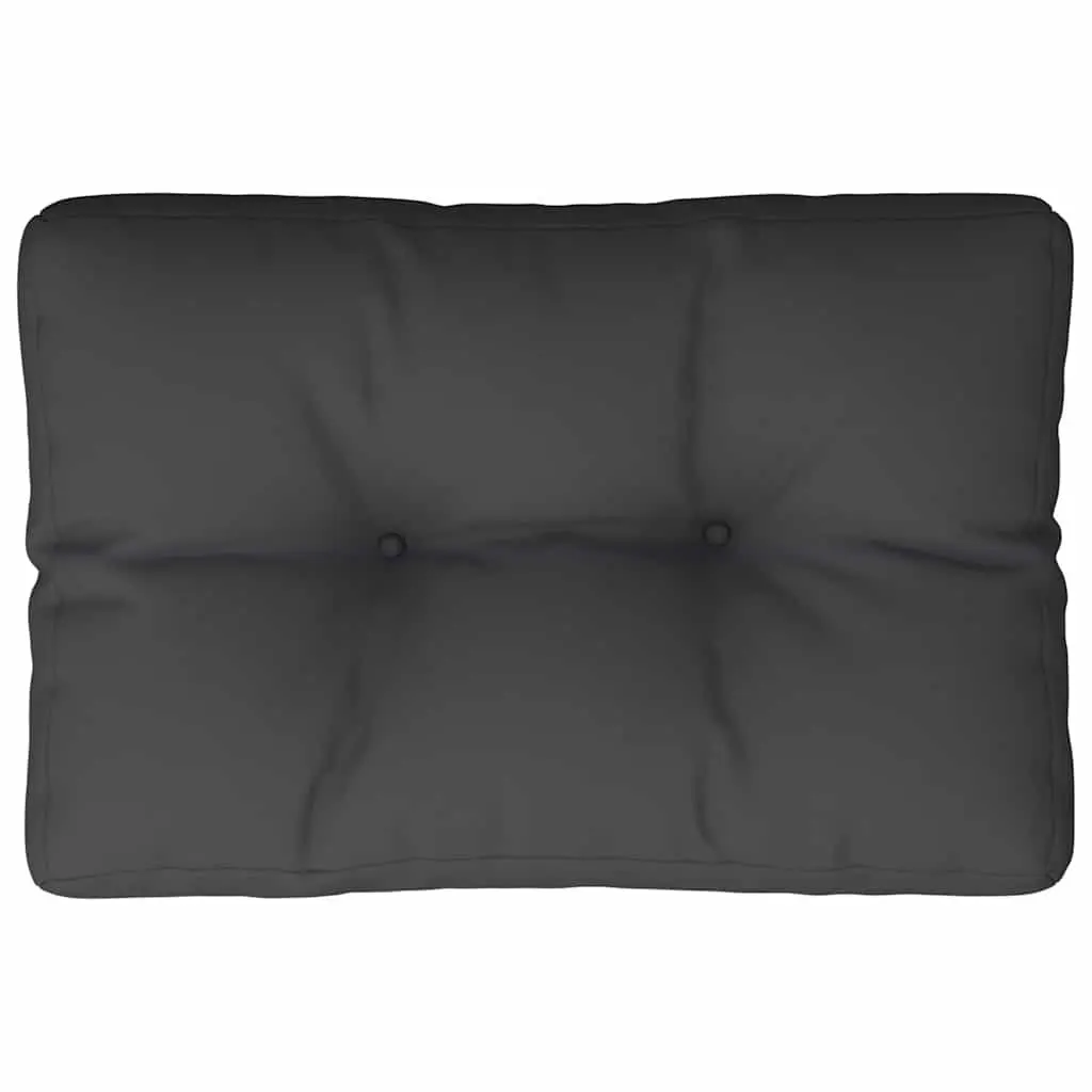 Pallet Cushion Polyester 60x40x12 cm Black Outdoor Garden Sofa Seat Pad